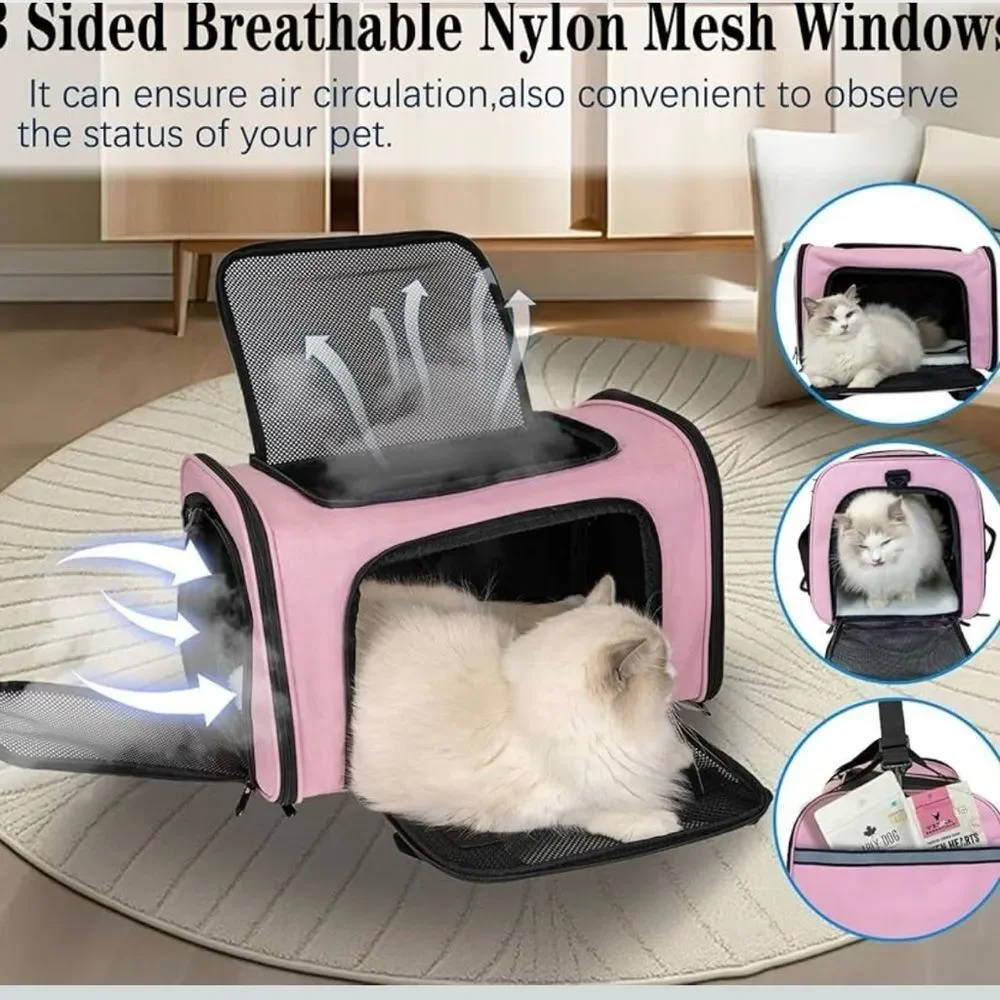Top tasta Dog Cat Carrier Pet Carrier Soft Sided Carrier airlines approved